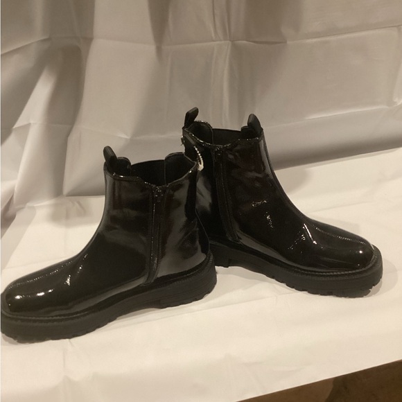 SAM EDELMAN GIRLS BLACK PATENT LAGUNA CHELSEA ANKLE BOOTS. SZ 3 - Picture 12 of 14